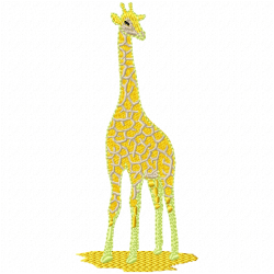 Giraffe Embroidery Design 12 Giraffe Embroidery Design 12